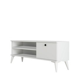 Hanah Home Retro 1564 Soporte TV 120cm Tablero Melamina Blanco Patas 15cm